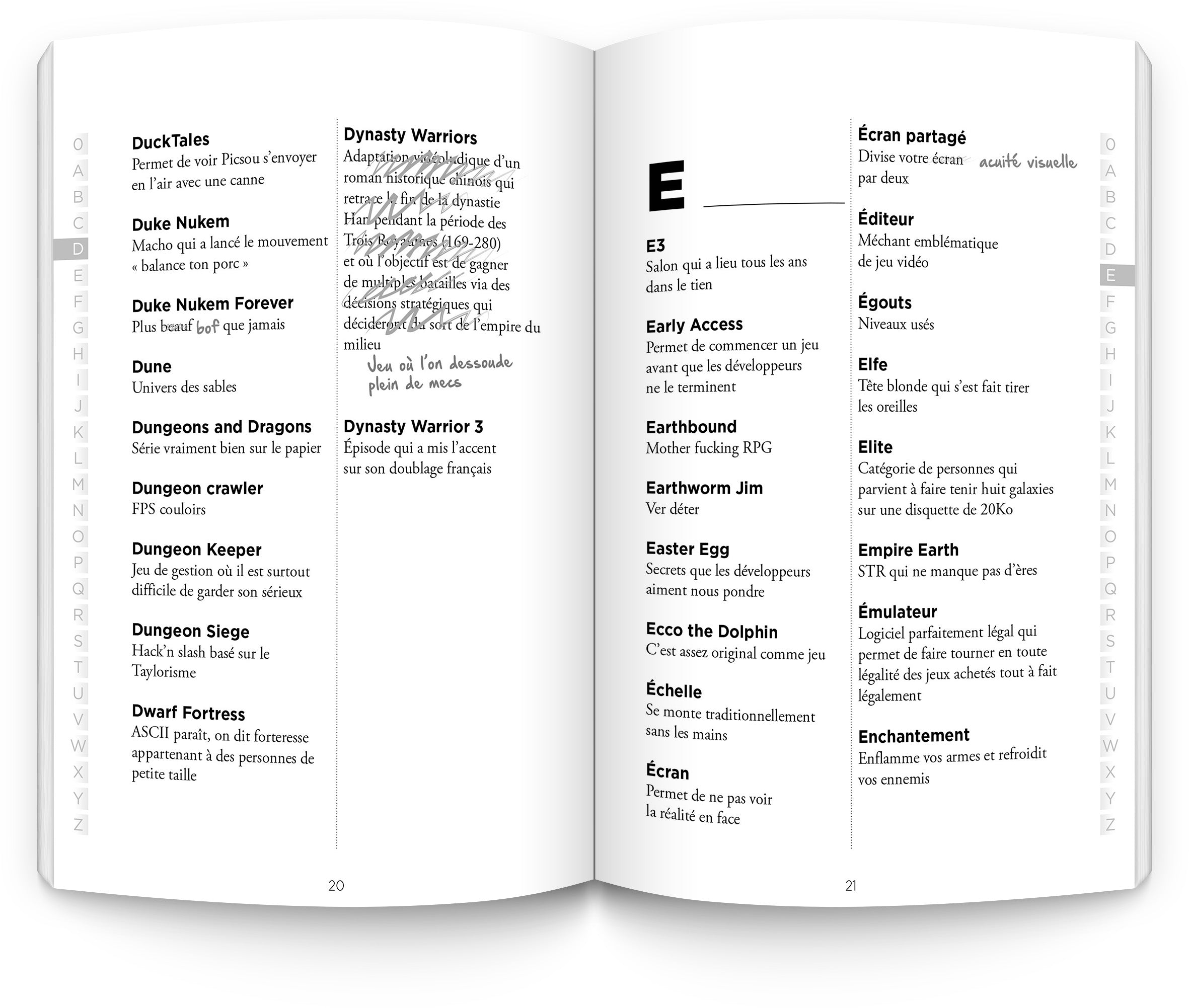 Le dictionnaire un peu barré du jeu vidéo