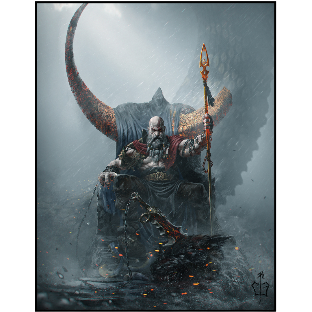 God of War – Lithographie collector sous pochette calque