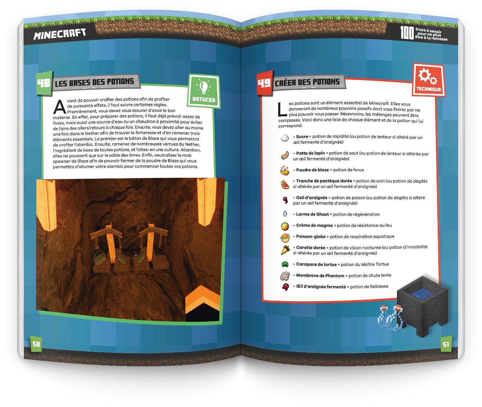 Minecraft : 100 trucs à savoir pour ne plus être à la ramasse !