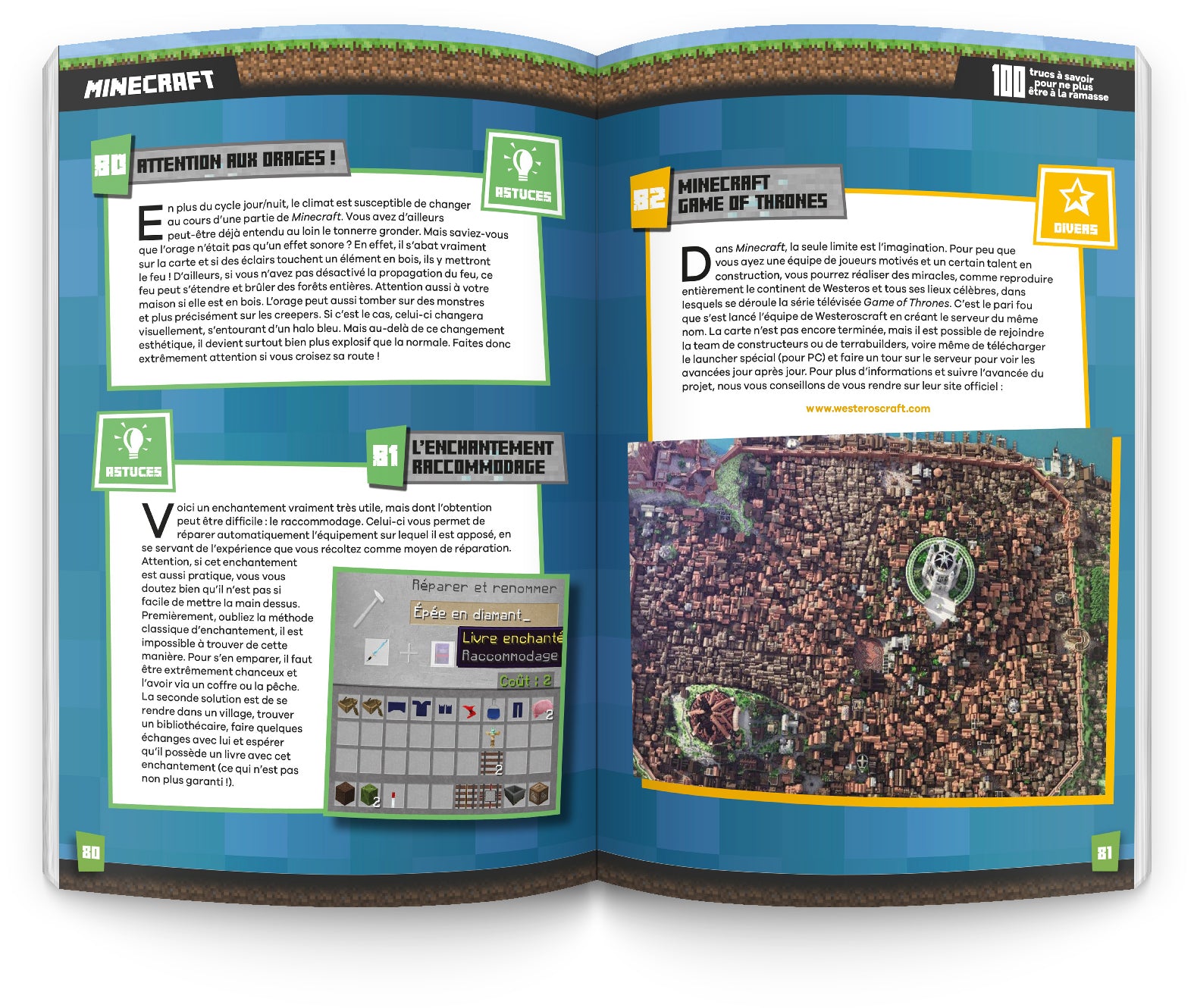 Minecraft : 100 trucs à savoir pour ne plus être à la ramasse !
